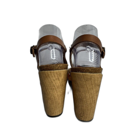 BioStep Floral Embellished detail cork Wedge heels leather size 8 boho chic girl - Picture 8 of 12